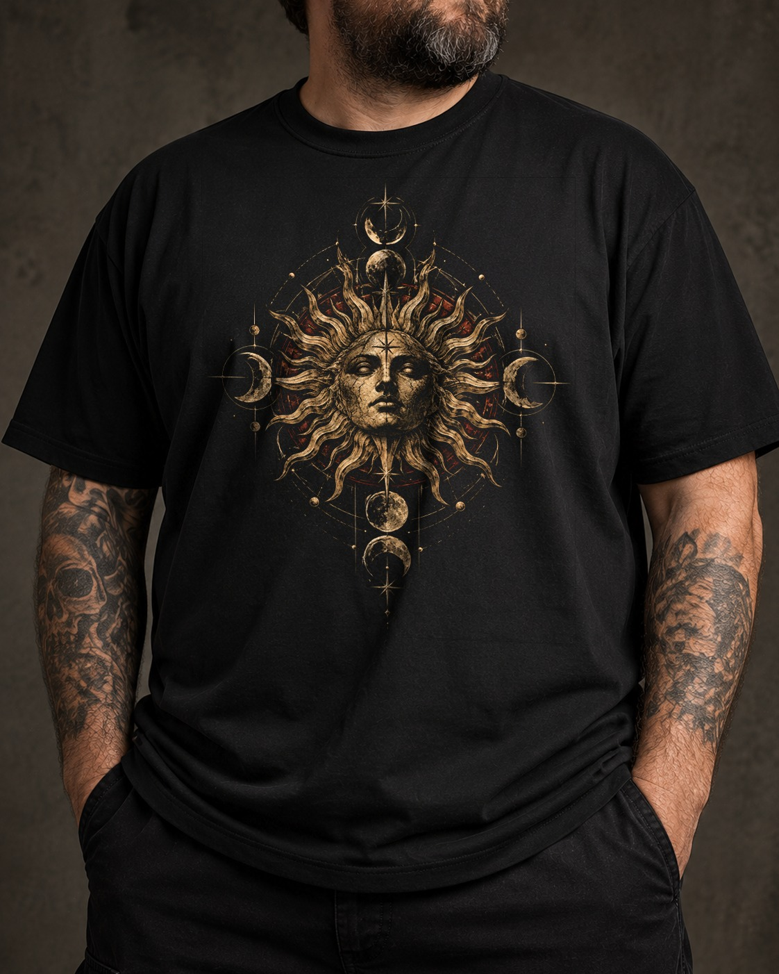 Remera negra con el diseño Eclipse