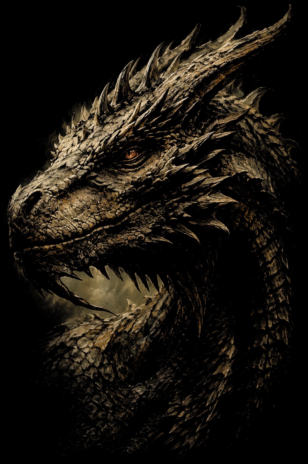 Arte de BRASA: dragón en bronce con ojo ámbar